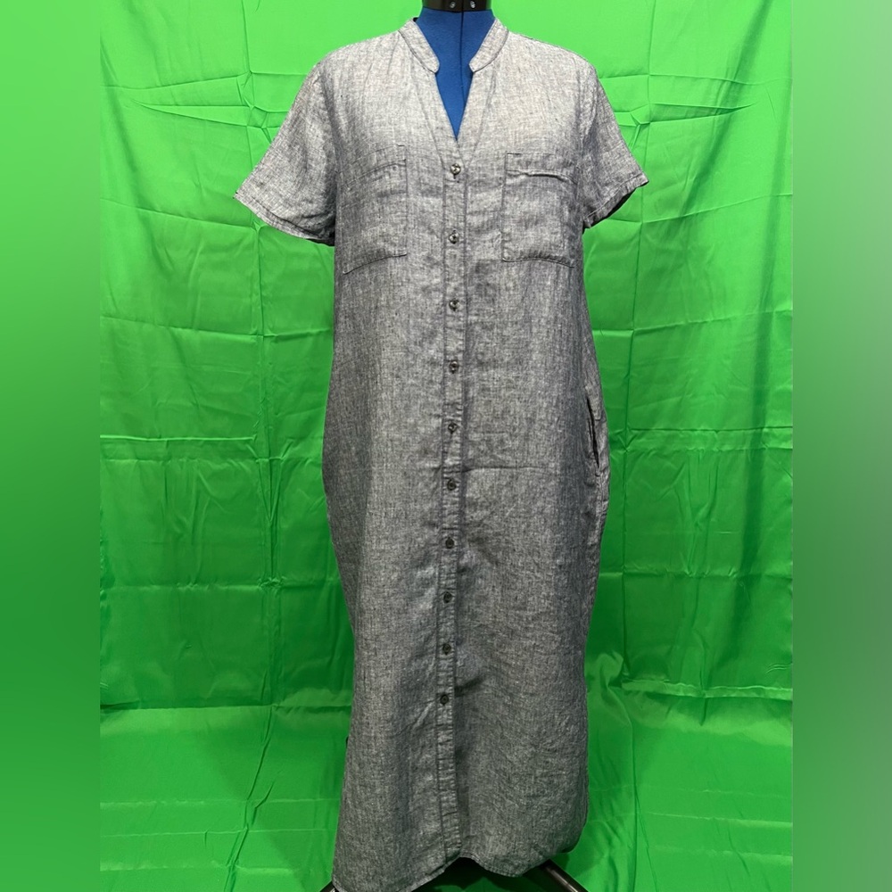 Pure Navy linen dress